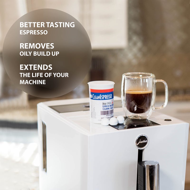 CleanEspresso - 25 Jura Cleaning Tablets - 3.5 g Dual Cycle Espresso Machine Cleaning Tablets for Jura Espresso Machines - Coffee Maker Accessories - Image 4